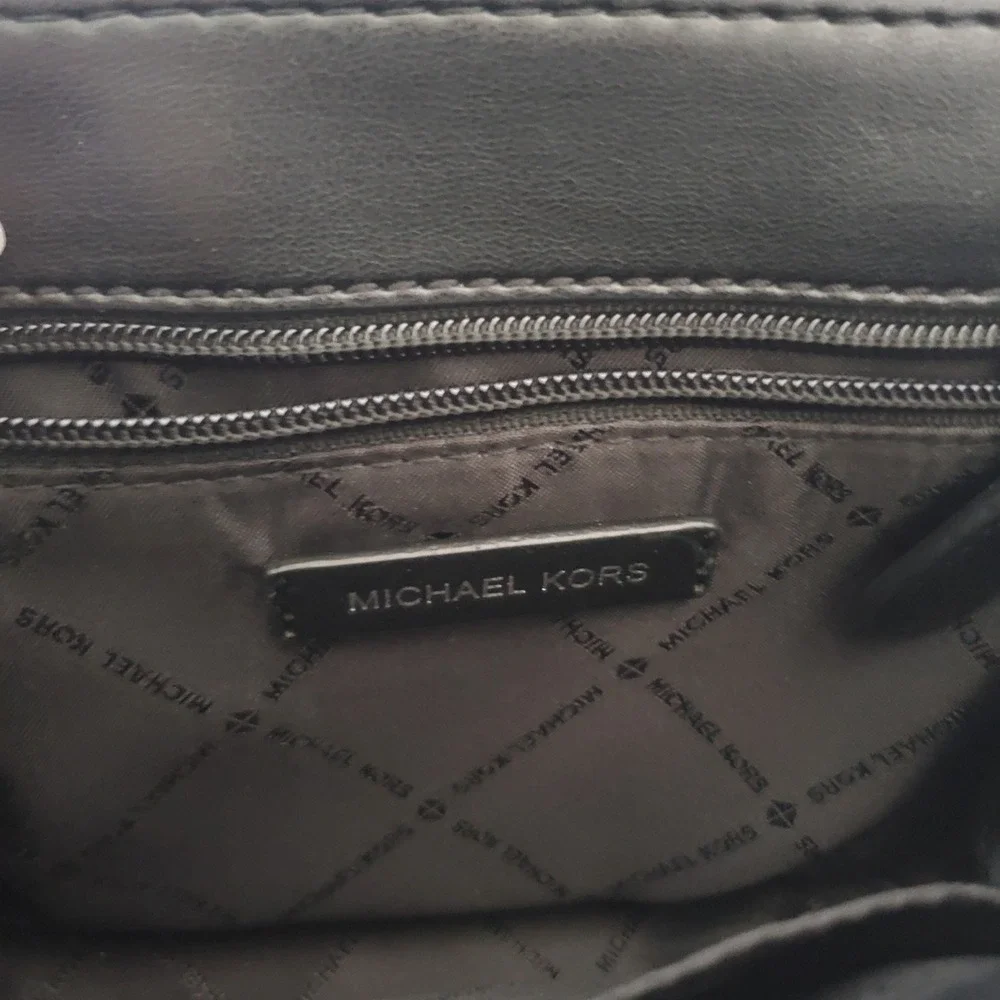 Michael Kors‎ Serena Black Quilted Leather Flap Shoulder Bag 35S2SNRL2U NEW